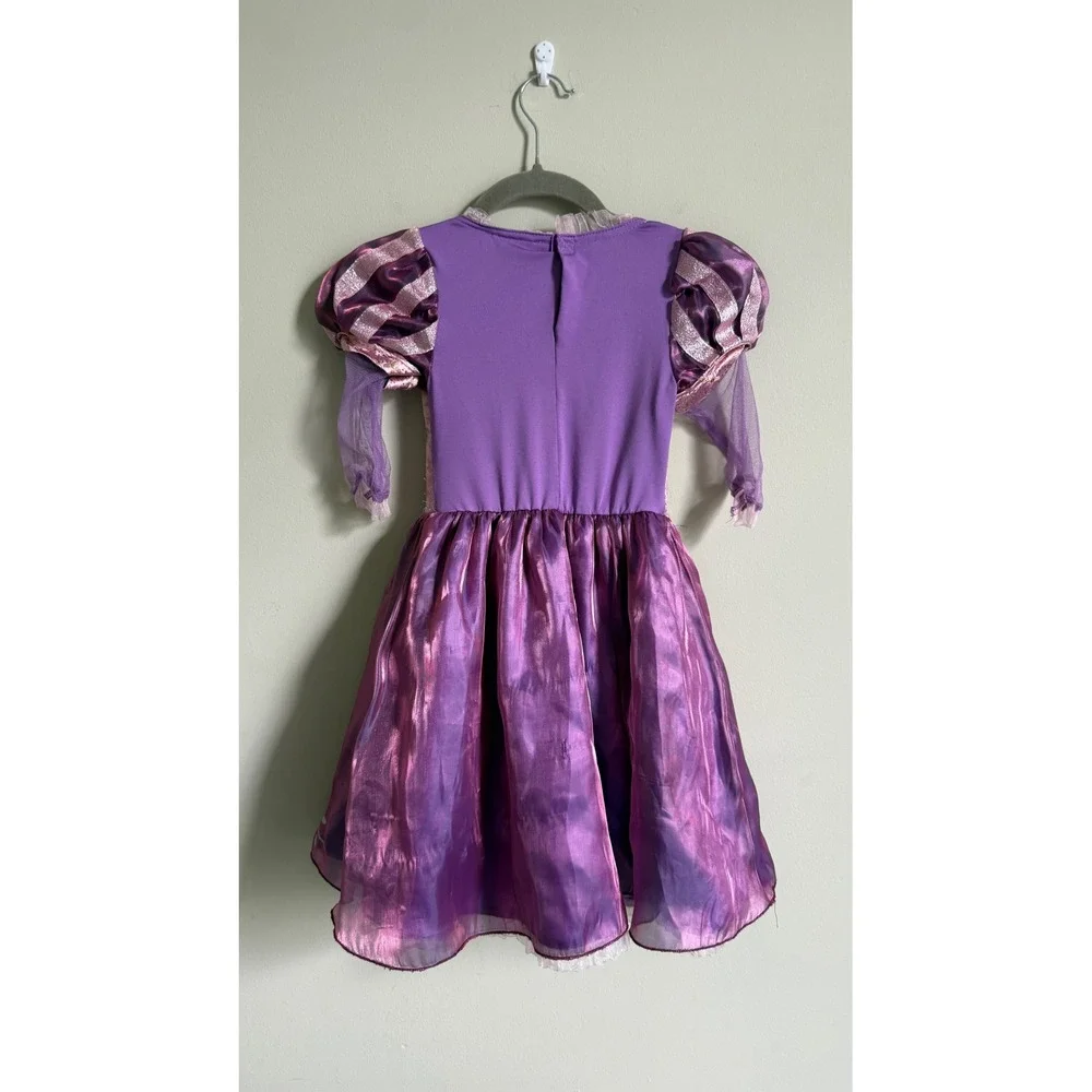 Disney Parks Rapunzel Costume Dress Girls XS Tangled Princess Purple Pink Gold